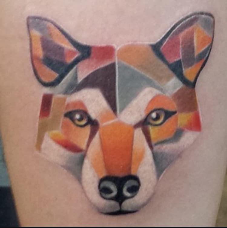 Geometric fox head