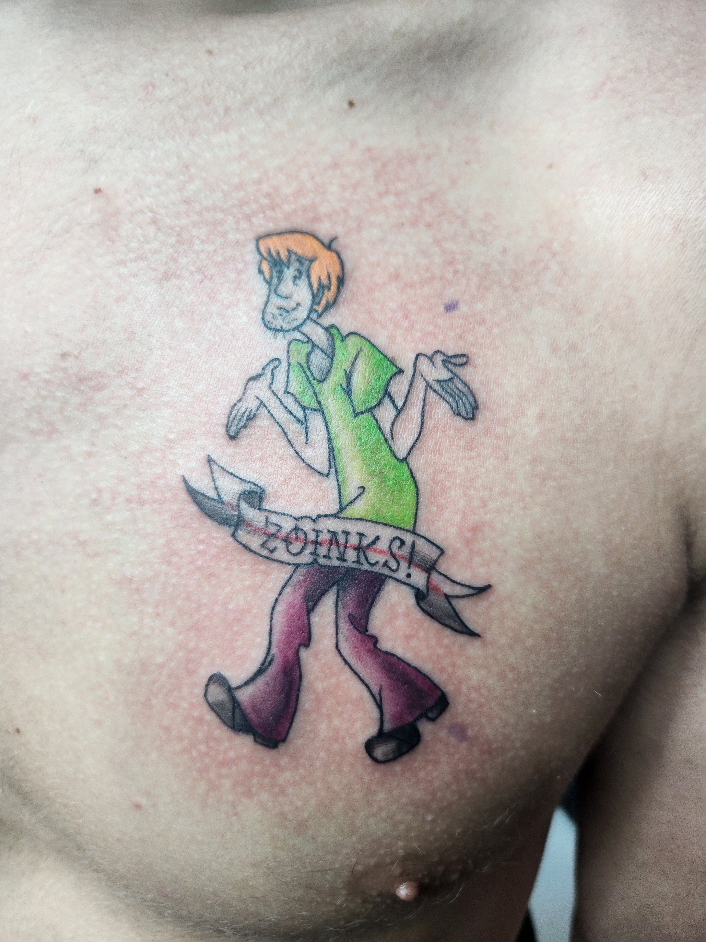 Shaggy from Scooby Doo done in American Traditional Style