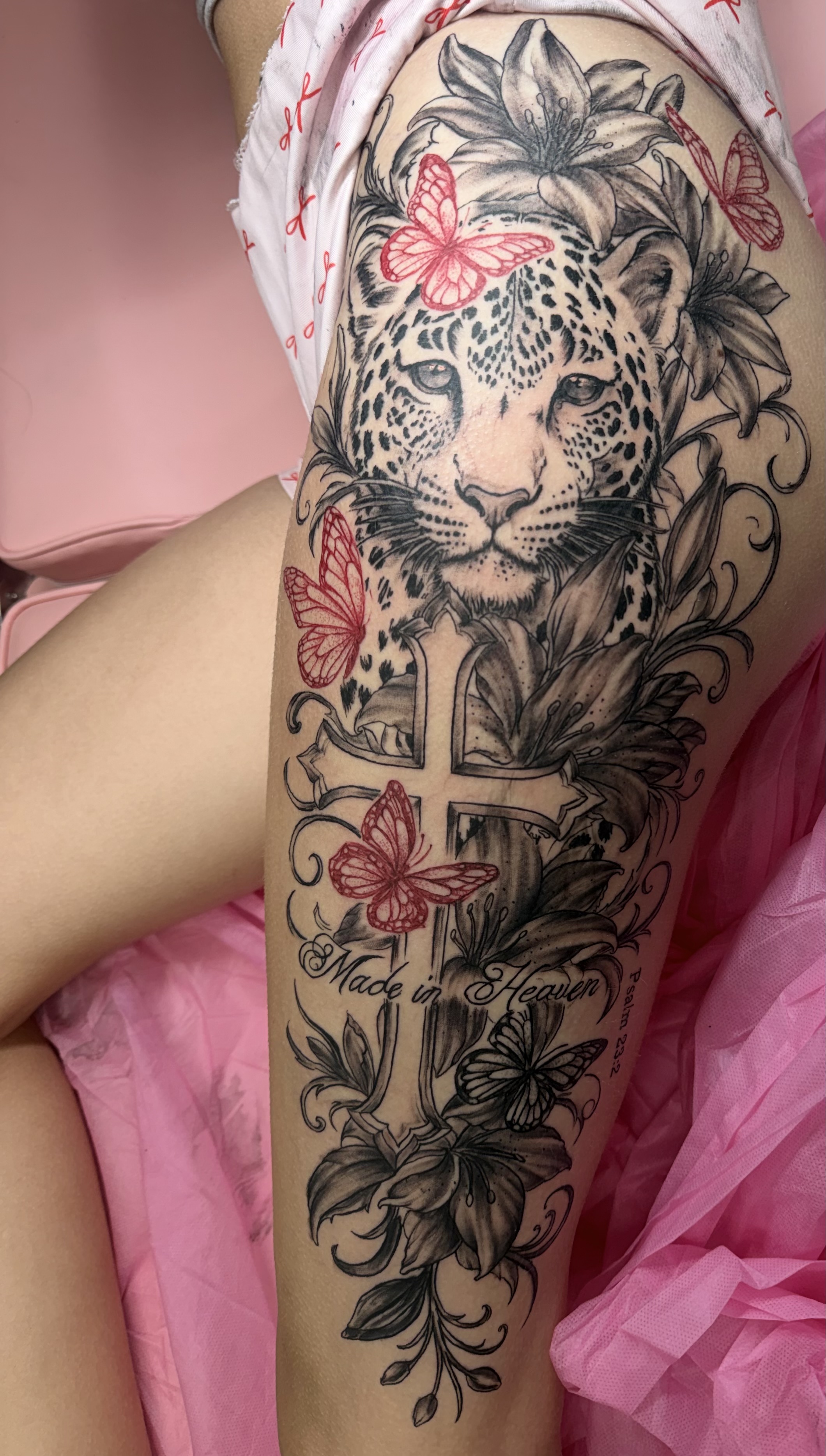 Cheetah and floral