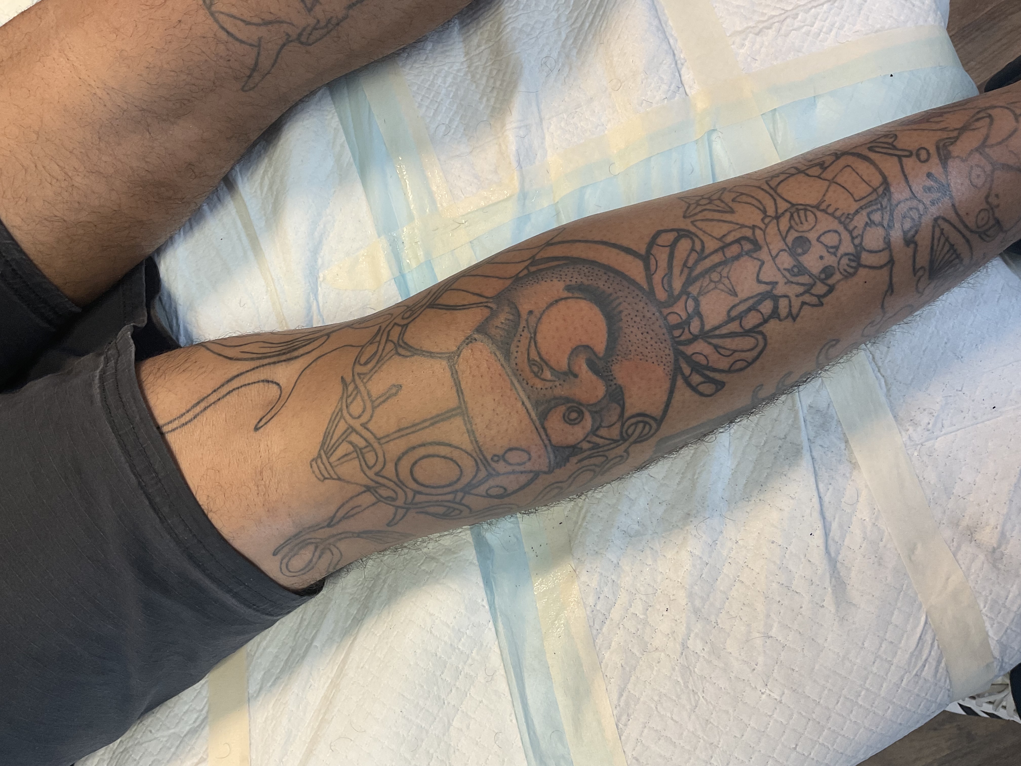 Traditional Japanese and Anime leg sleeve