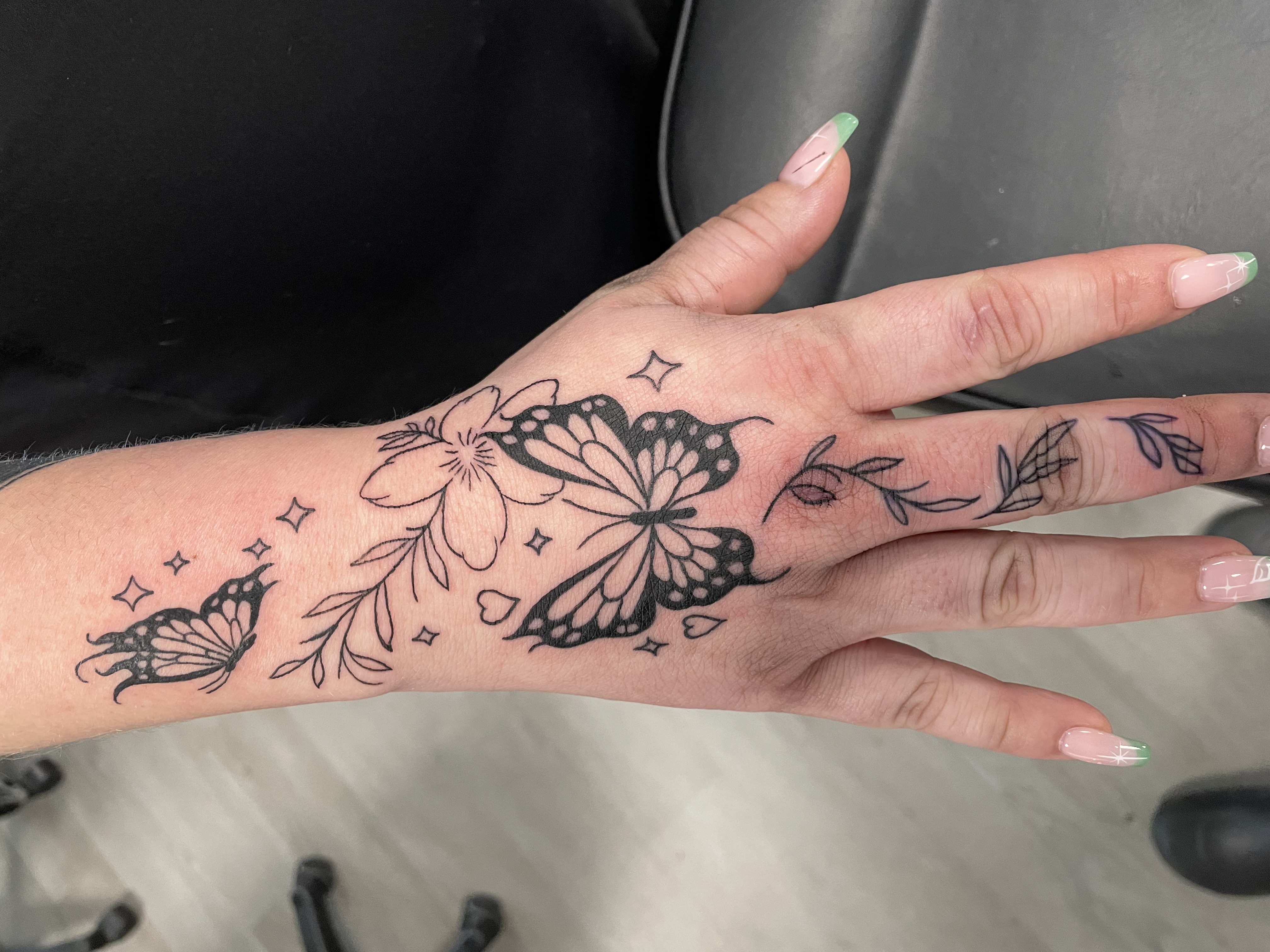 Butterflies and vines