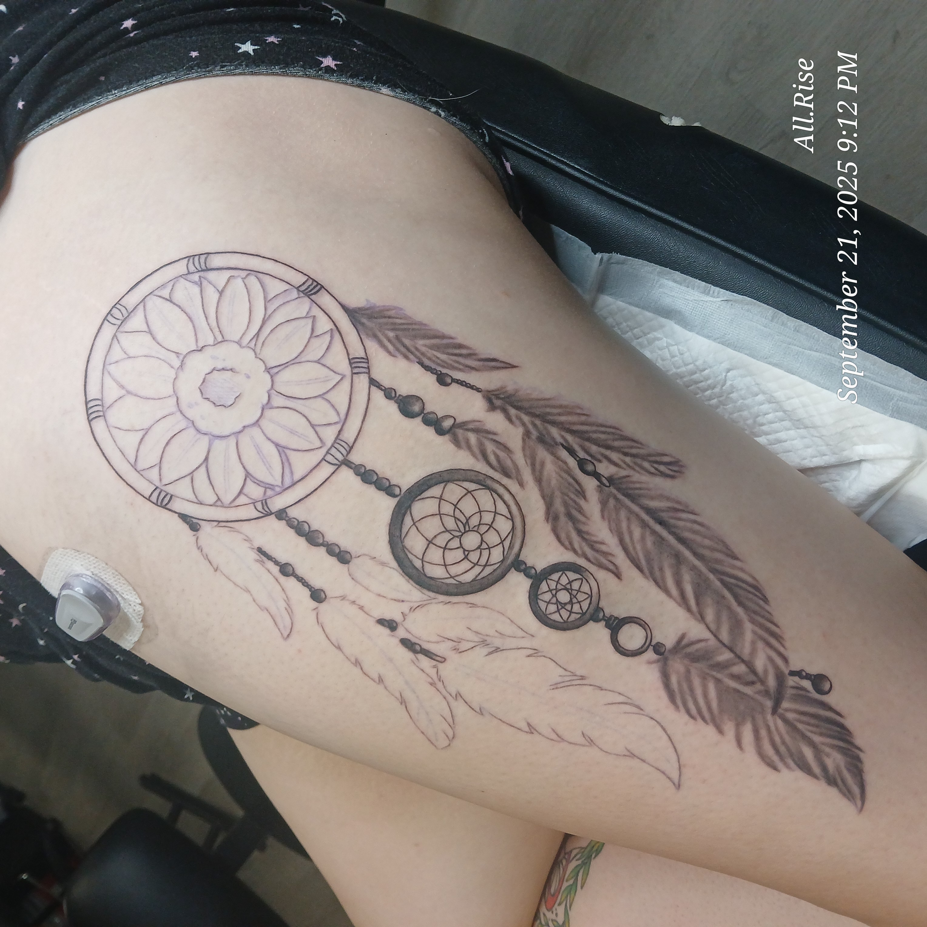 Dream catcher in progress