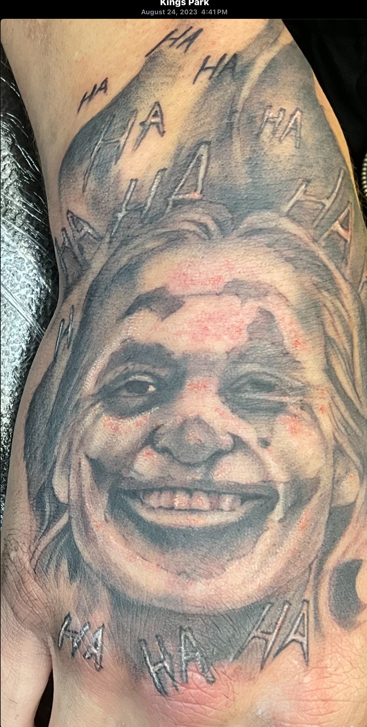 Black and gray joker